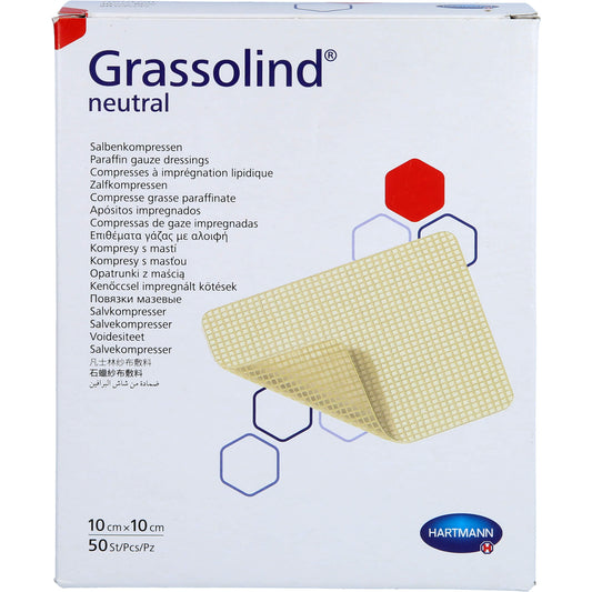 GRASSOLIND Salbenkompressen 10x10 cm steril 50 St