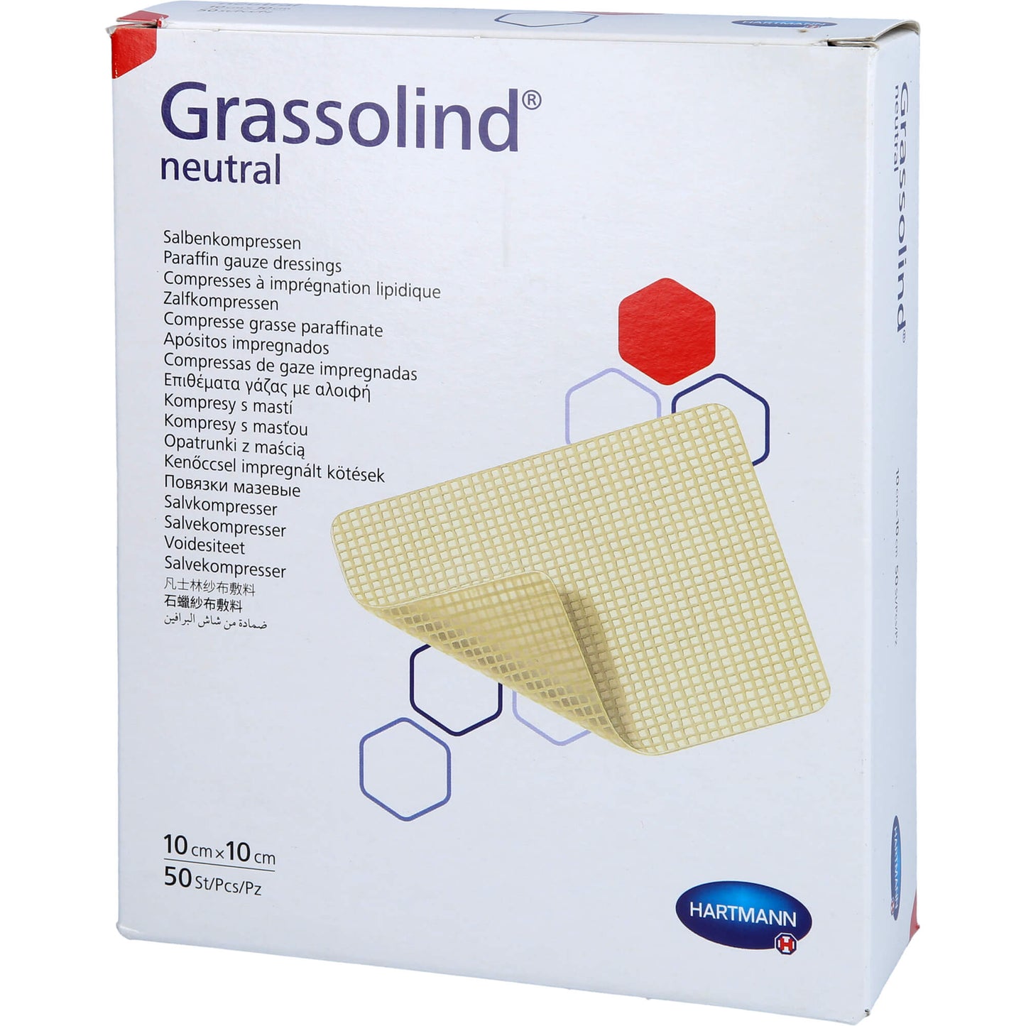 GRASSOLIND Salbenkompressen 10x10 cm steril 50 St