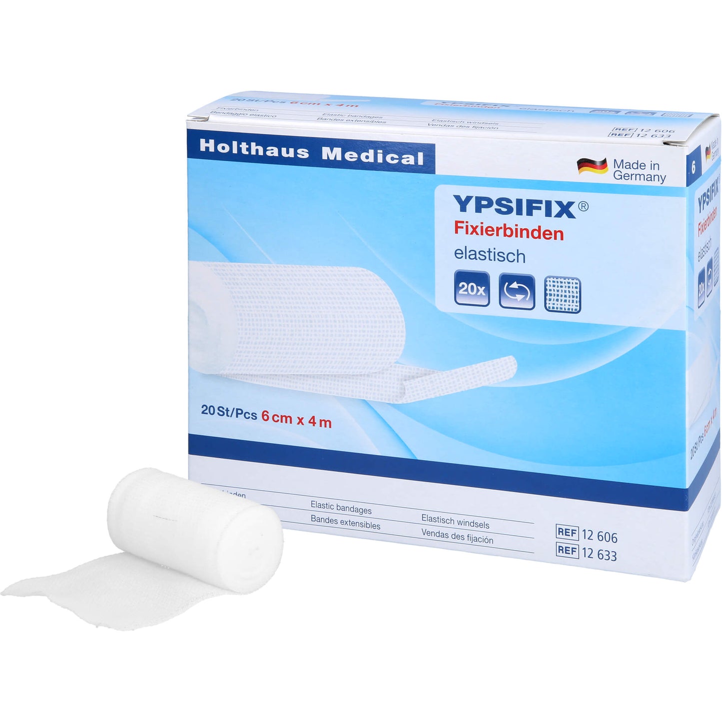 FIXIERBINDE YPSIFIX elastisch 6 cmx4 m lose 20 St