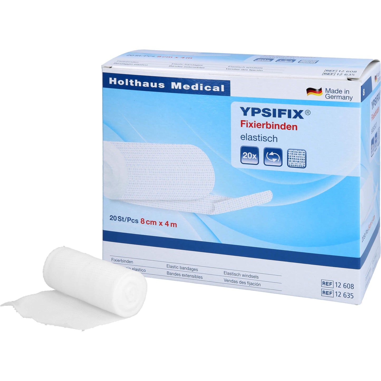 FIXIERBINDE YPSIFIX elastisch 8 cmx4 m lose 20 St