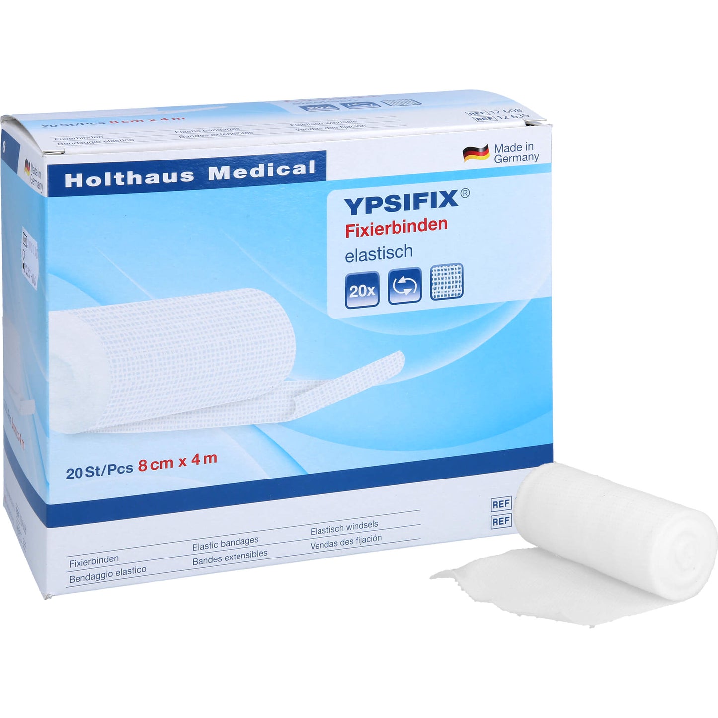 FIXIERBINDE YPSIFIX elastisch 8 cmx4 m lose 20 St