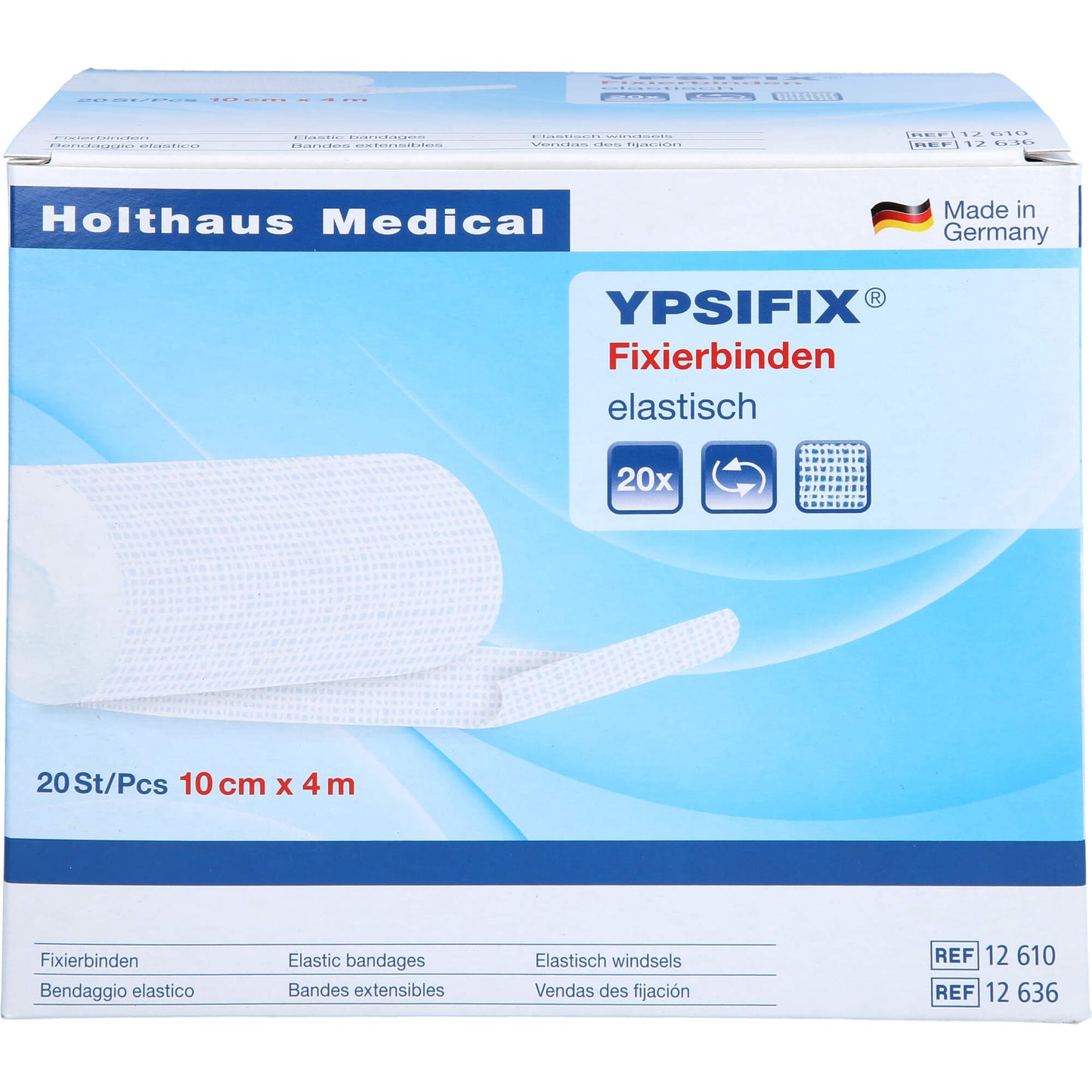 FIXIERBINDE YPSIFIX elastisch 10 cmx4 m lose 20 St