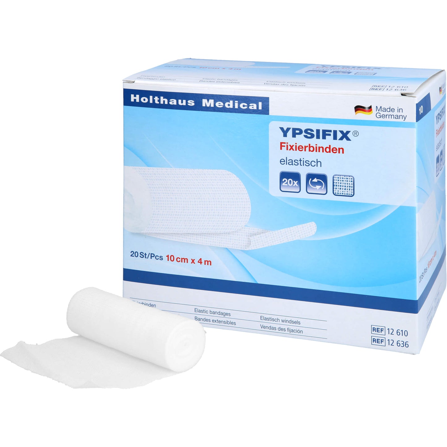FIXIERBINDE YPSIFIX elastisch 10 cmx4 m lose 20 St