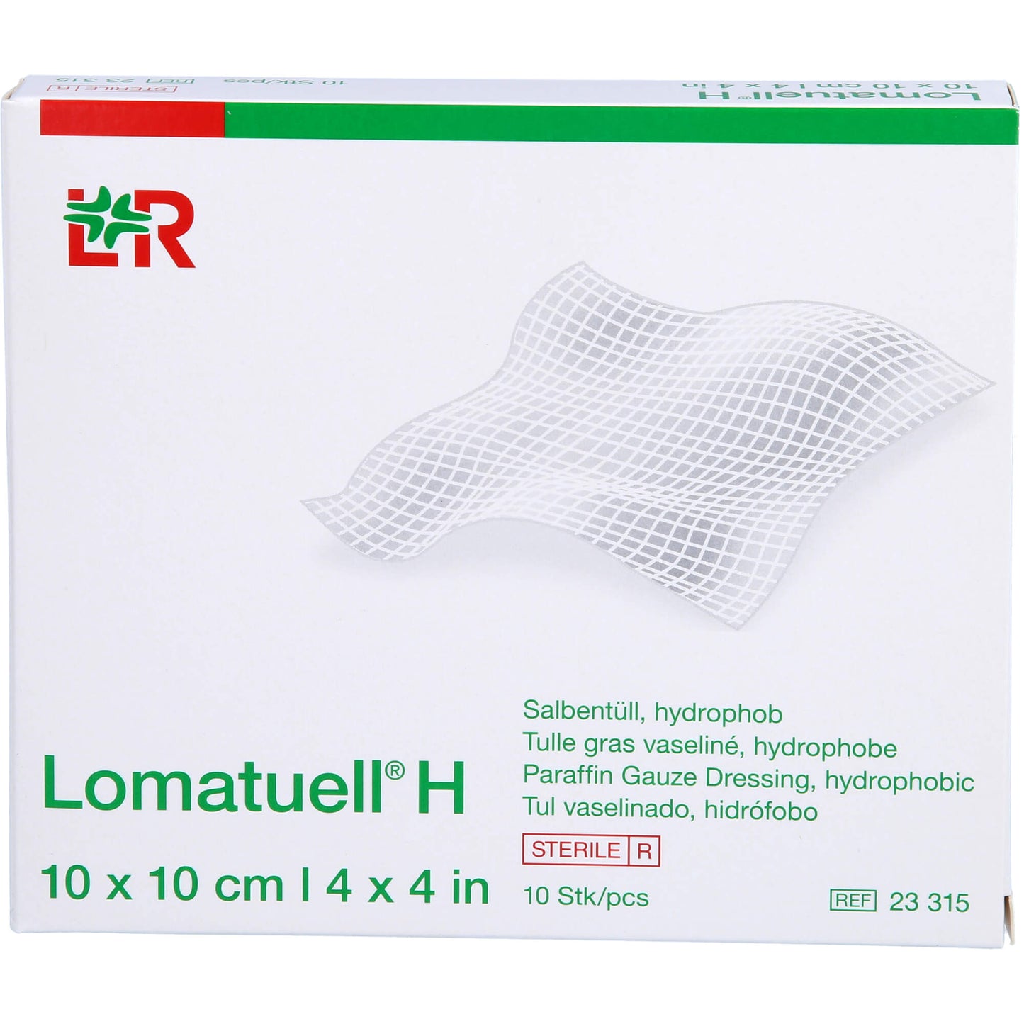 LOMATUELL H Salbentüll 10x10 cm steril 10 St