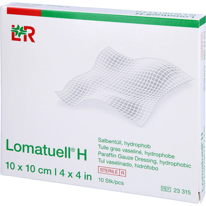 LOMATUELL H Salbentüll 10x10 cm steril 10 St
