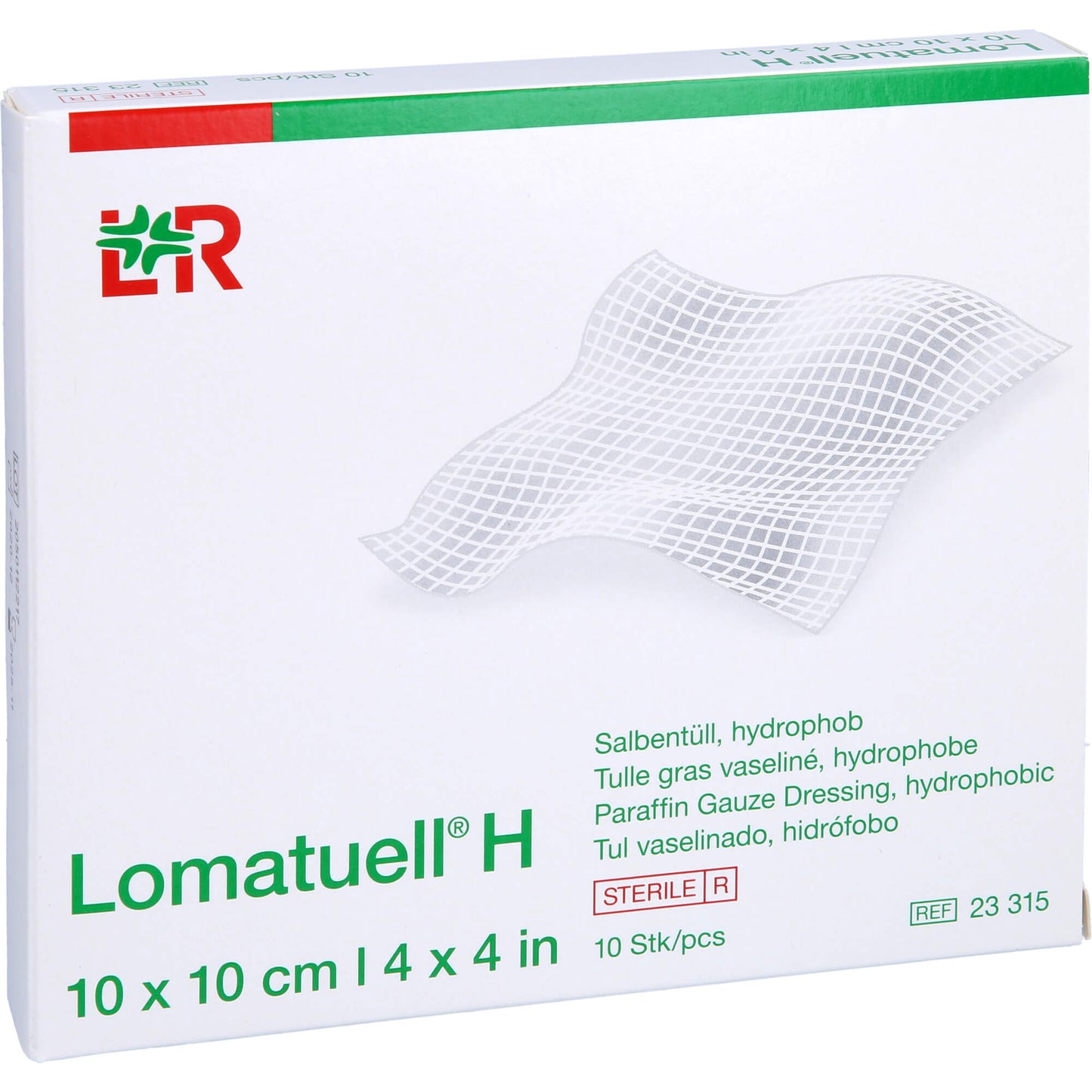 LOMATUELL H Salbentüll 10x10 cm steril 10 St