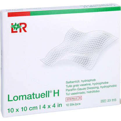LOMATUELL H Salbentüll 10x10 cm steril 10 St
