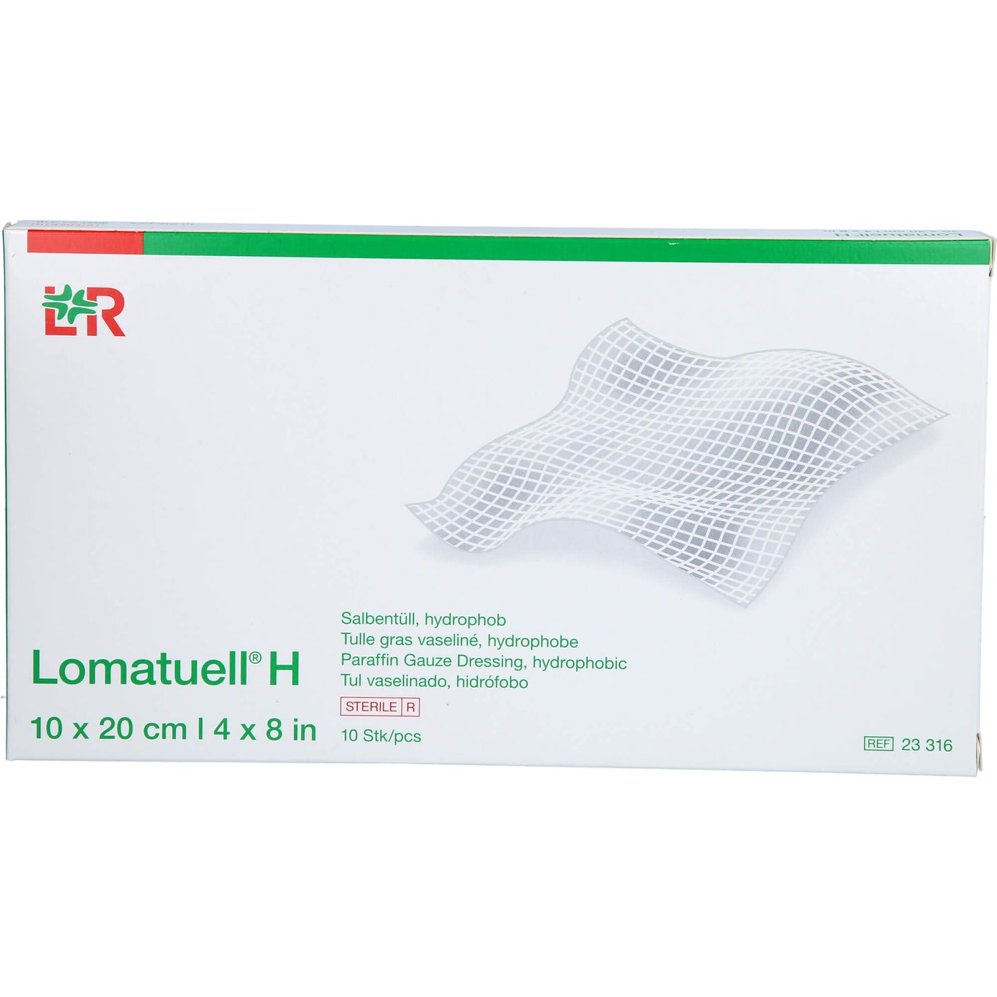 LOMATUELL H Salbentüll 10x20 cm steril 10 St