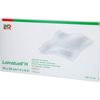 LOMATUELL H Salbentüll 10x20 cm steril 10 St