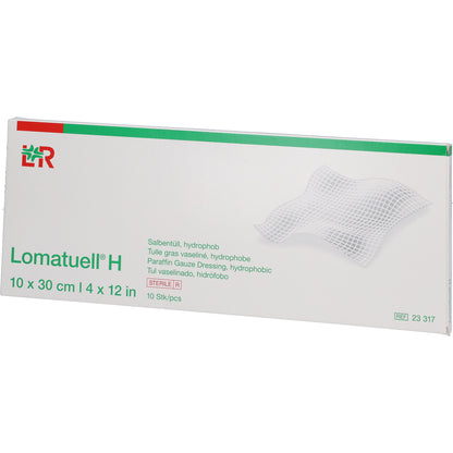LOMATUELL H Salbentüll 10x30 cm steril 10 St