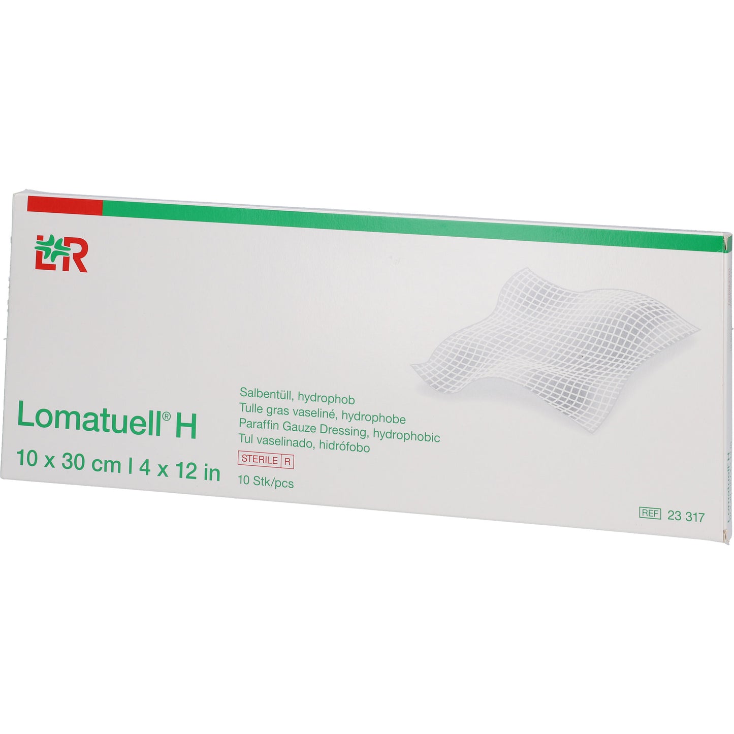 LOMATUELL H Salbentüll 10x30 cm steril 10 St
