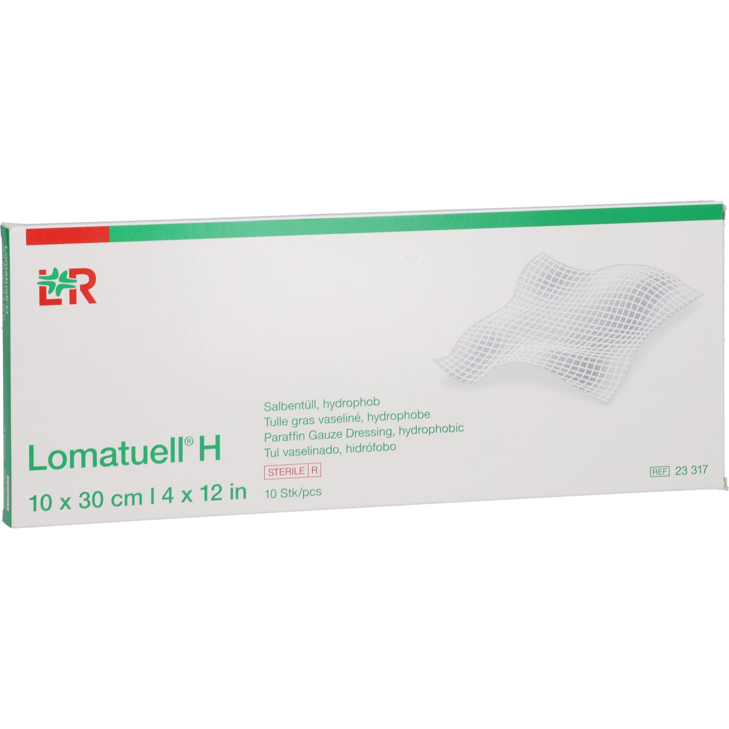LOMATUELL H Salbentüll 10x30 cm steril 10 St