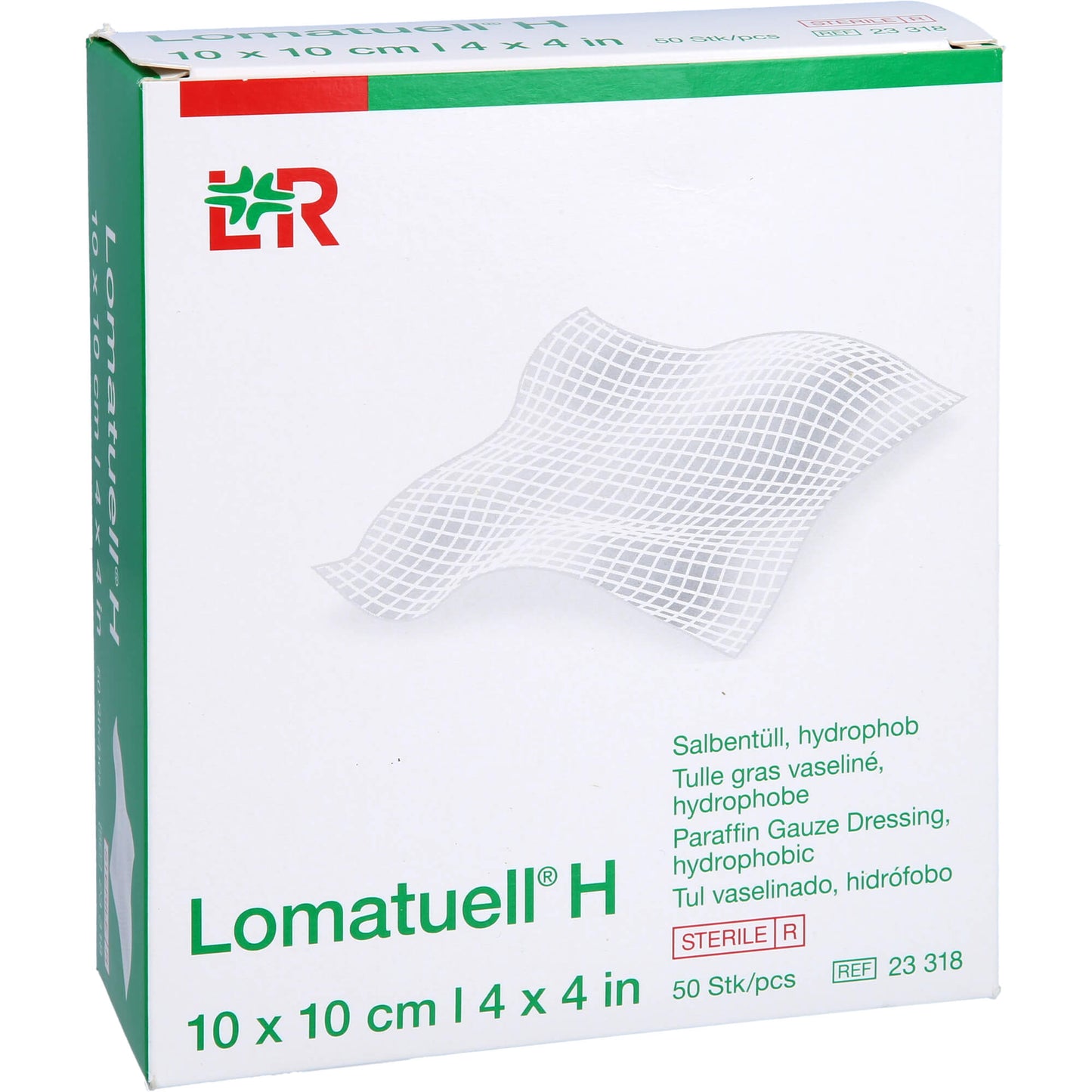 LOMATUELL H Salbentüll 10x10 cm steril 50 St