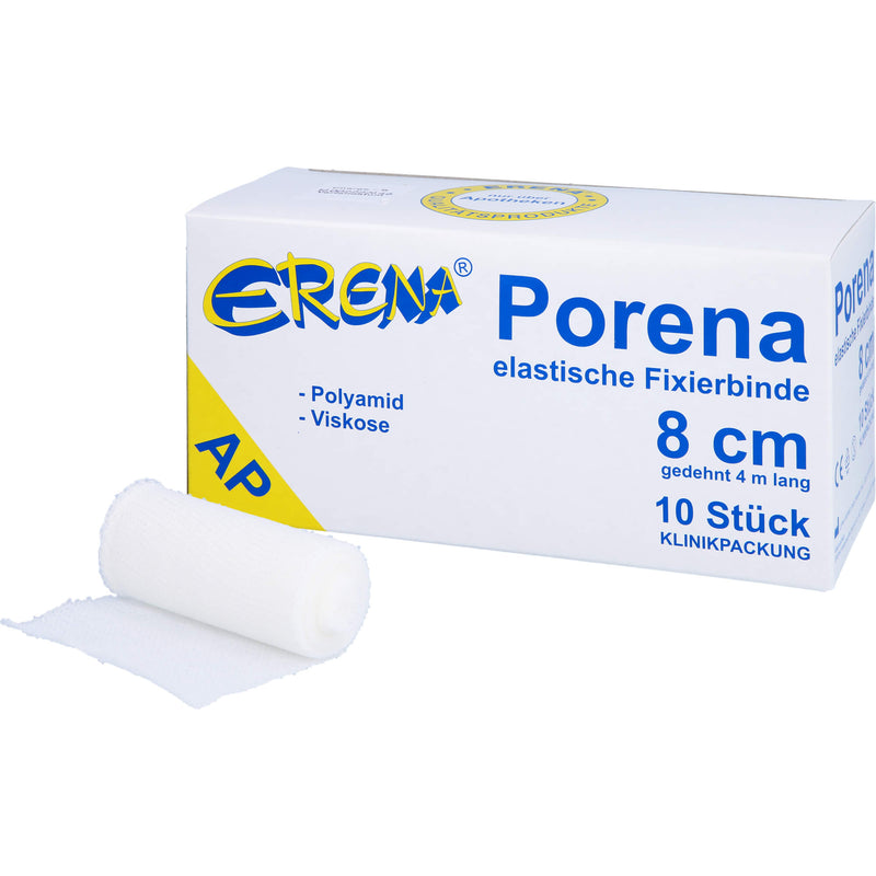 PORENA ELAST MULLBINDE 8CM 10 St