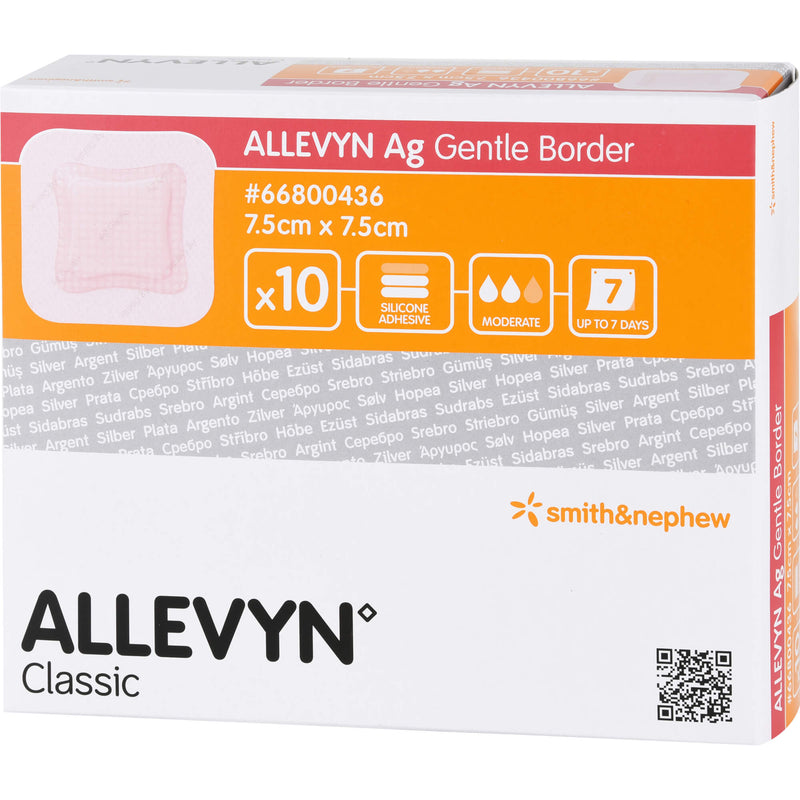 ALLEVYN 7.5X7.5CM AG GE BO 10 St