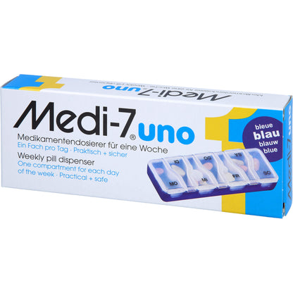 MEDI 7 uno Medikamentendosierer für 7 Tage blau 1 St