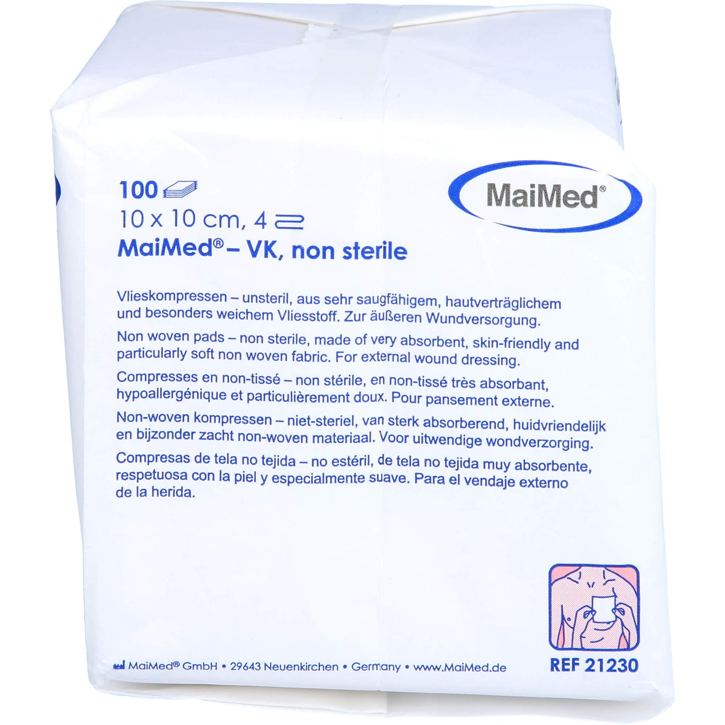 VLIESSTOFF-KOMPRESSEN unsteril 10x10 cm 4fach 100 St