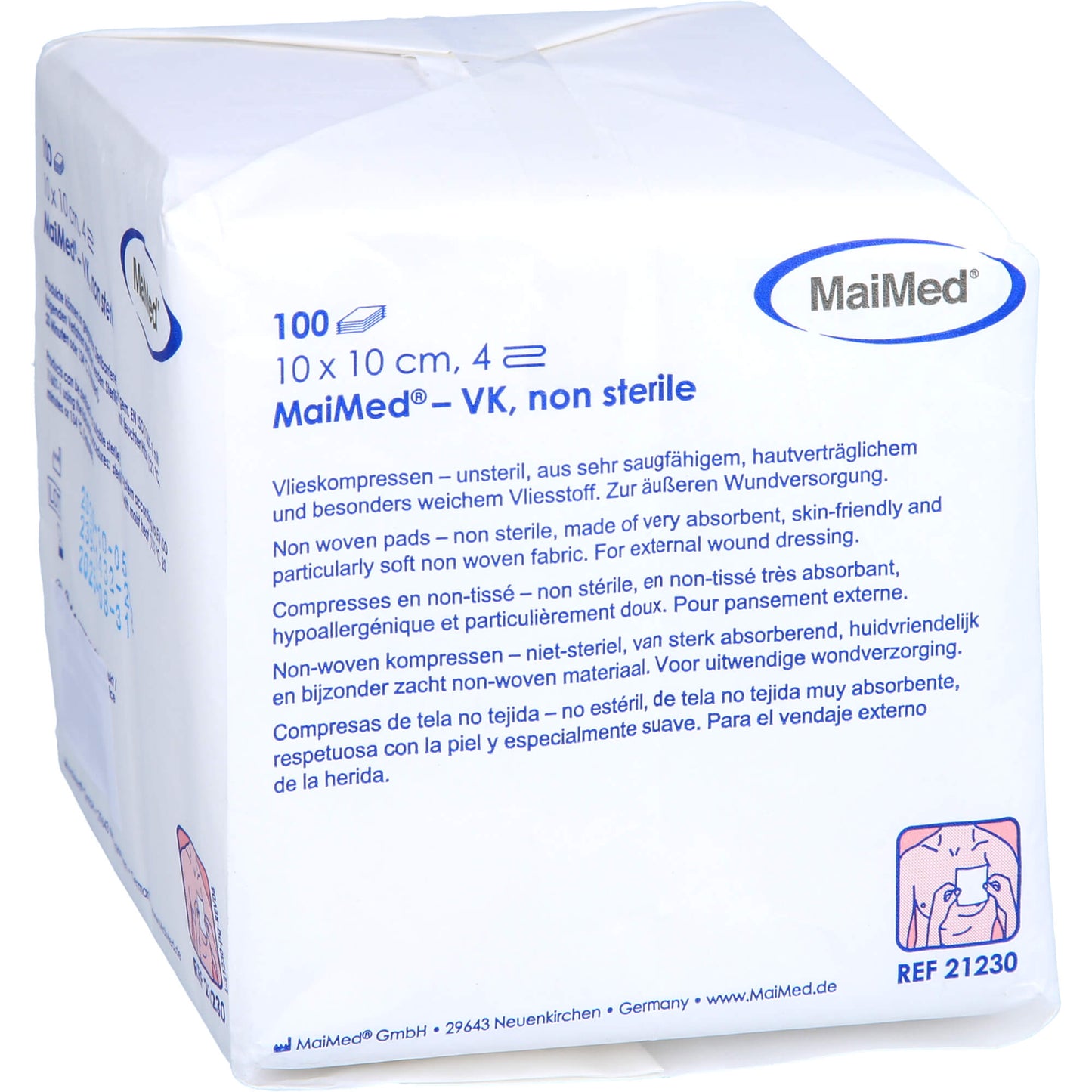 VLIESSTOFF-KOMPRESSEN unsteril 10x10 cm 4fach 100 St