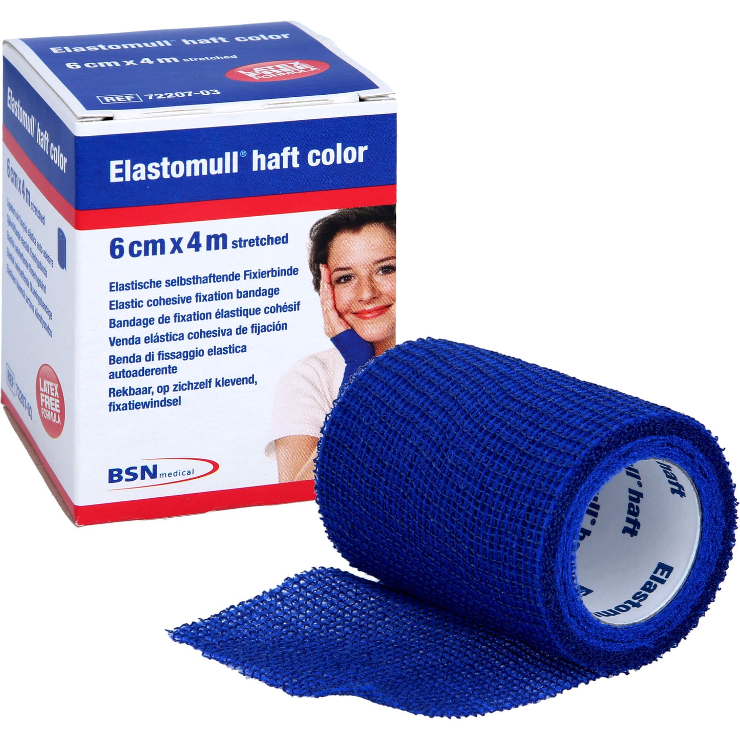 ELASTOMULL haft color 6 cmx4 m Fixierb.blau 1 St