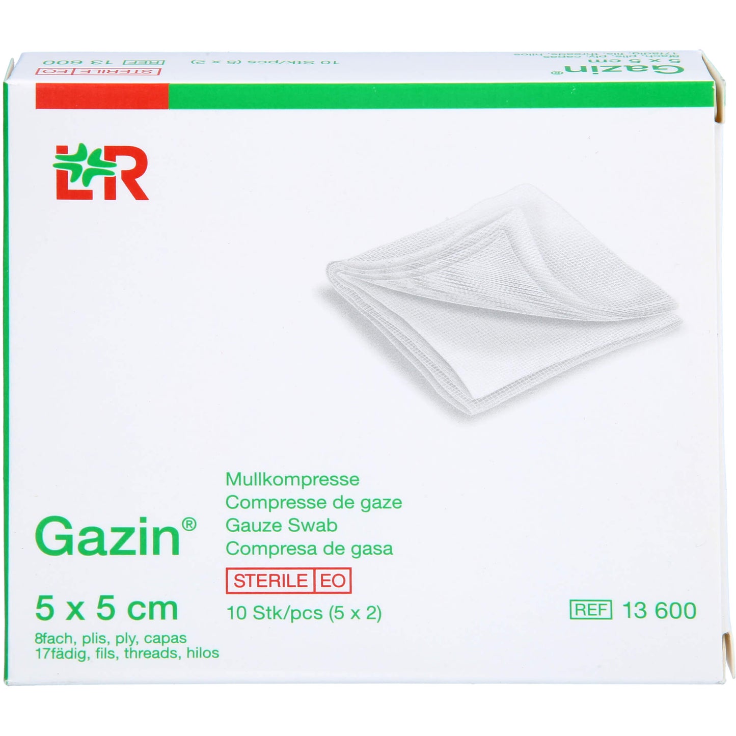 GAZIN Mullkomp.5x5 cm steril 8fach 5X2 St
