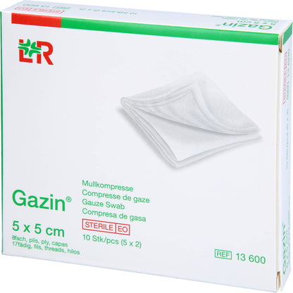 GAZIN Mullkomp.5x5 cm steril 8fach 5X2 St