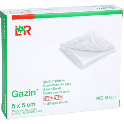 GAZIN Mullkomp.5x5 cm steril 8fach 5X2 St