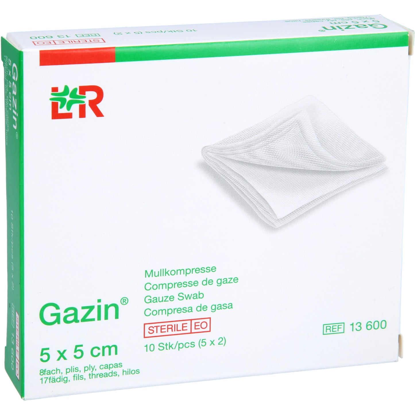 GAZIN Mullkomp.5x5 cm steril 8fach 5X2 St