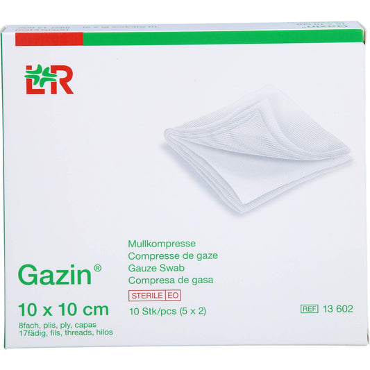GAZIN Mullkomp.10x10 cm steril 8fach 5X2 St