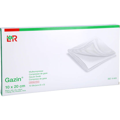 GAZIN Mullkomp.10x20 cm steril 8fach 5X2 St
