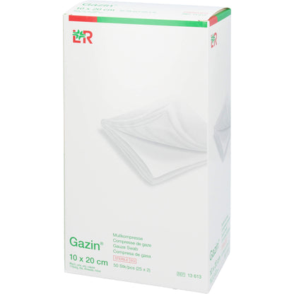 GAZIN Mullkomp.10x20 cm steril 8fach 25X2 St