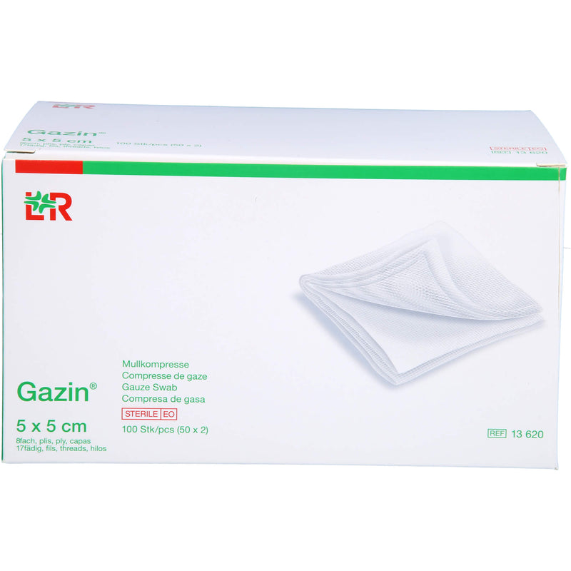 GAZIN KOM 5X5CM 8F STER 50X2 St