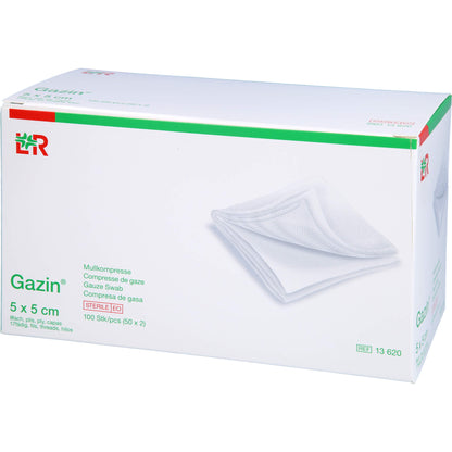 GAZIN Mullkomp.5x5 cm steril 8fach 50X2 St
