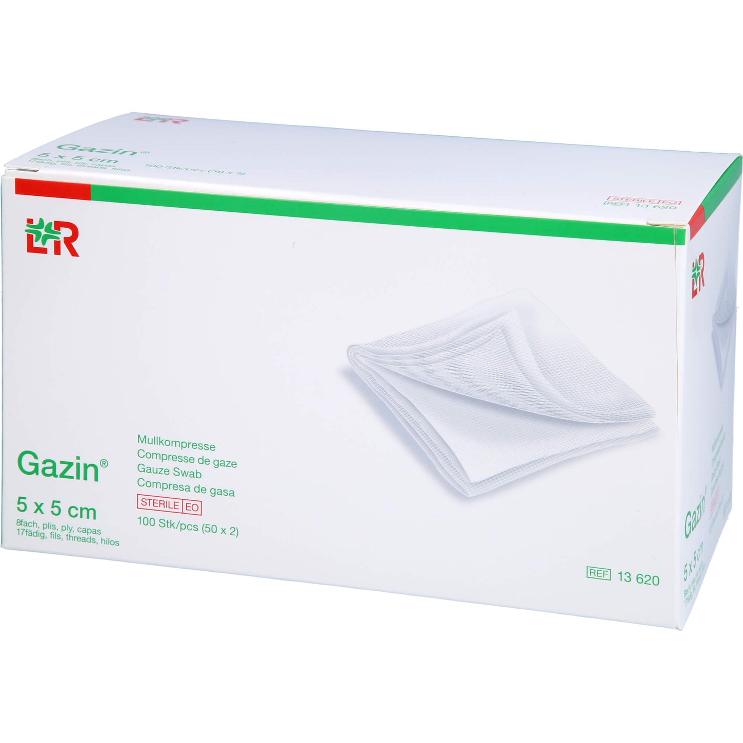 GAZIN Mullkomp.5x5 cm steril 8fach 50X2 St