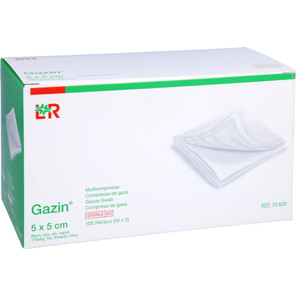 GAZIN Mullkomp.5x5 cm steril 8fach 50X2 St