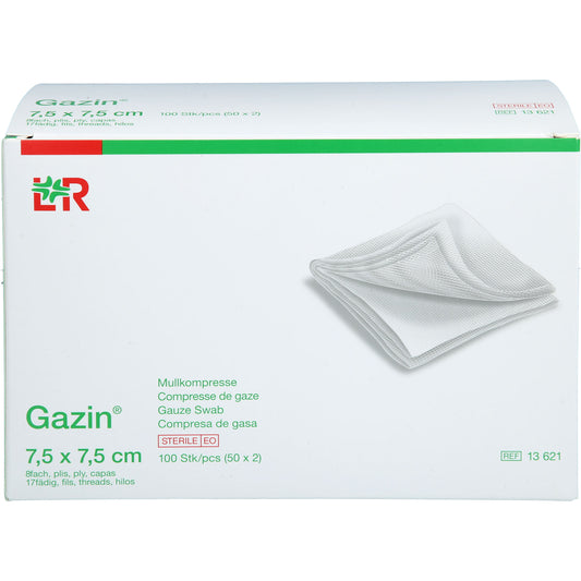 GAZIN Mullkomp.7,5x7,5 cm steril 8fach 50X2 St