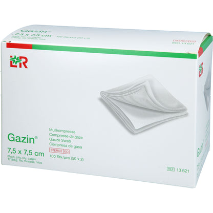 GAZIN Mullkomp.7,5x7,5 cm steril 8fach 50X2 St