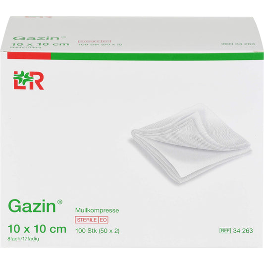 GAZIN Mullkomp.10x10 cm steril 8fach 50X2 St