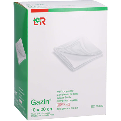 GAZIN Mullkomp.10x20 cm steril 8fach 50X2 St