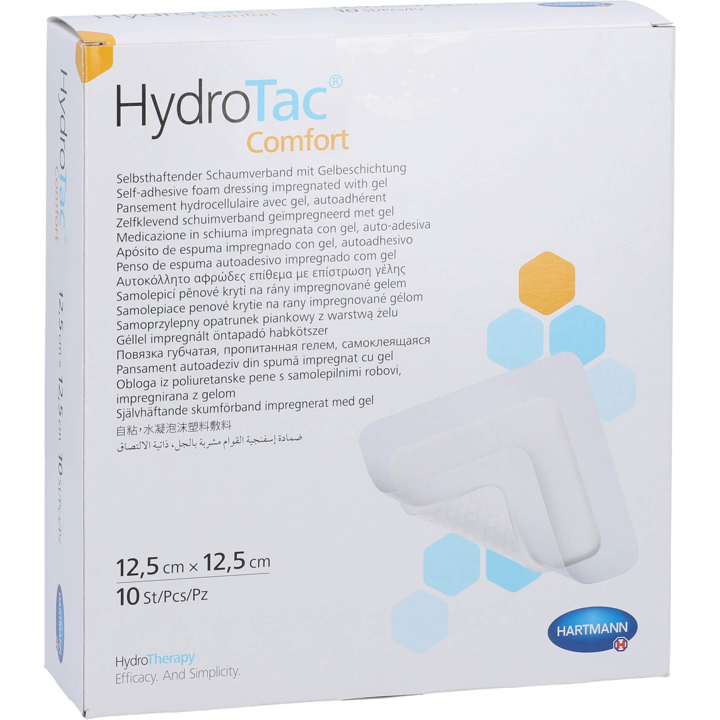 HYDROTAC comfort Schaumverband 12,5x12,5 cm steril 10 St