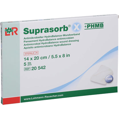 SUPRASORB X+PHMB HydroBalance Wundverb.14x20 cm 5 St