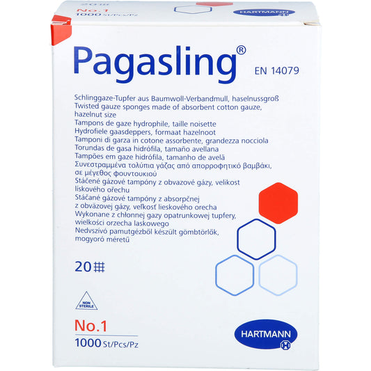 PAGASLING Mulltupfer Gr.1 haselnussgroß unsteril 1000 St