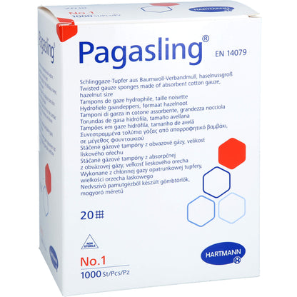 PAGASLING Mulltupfer Gr.1 haselnussgroß unsteril 1000 St