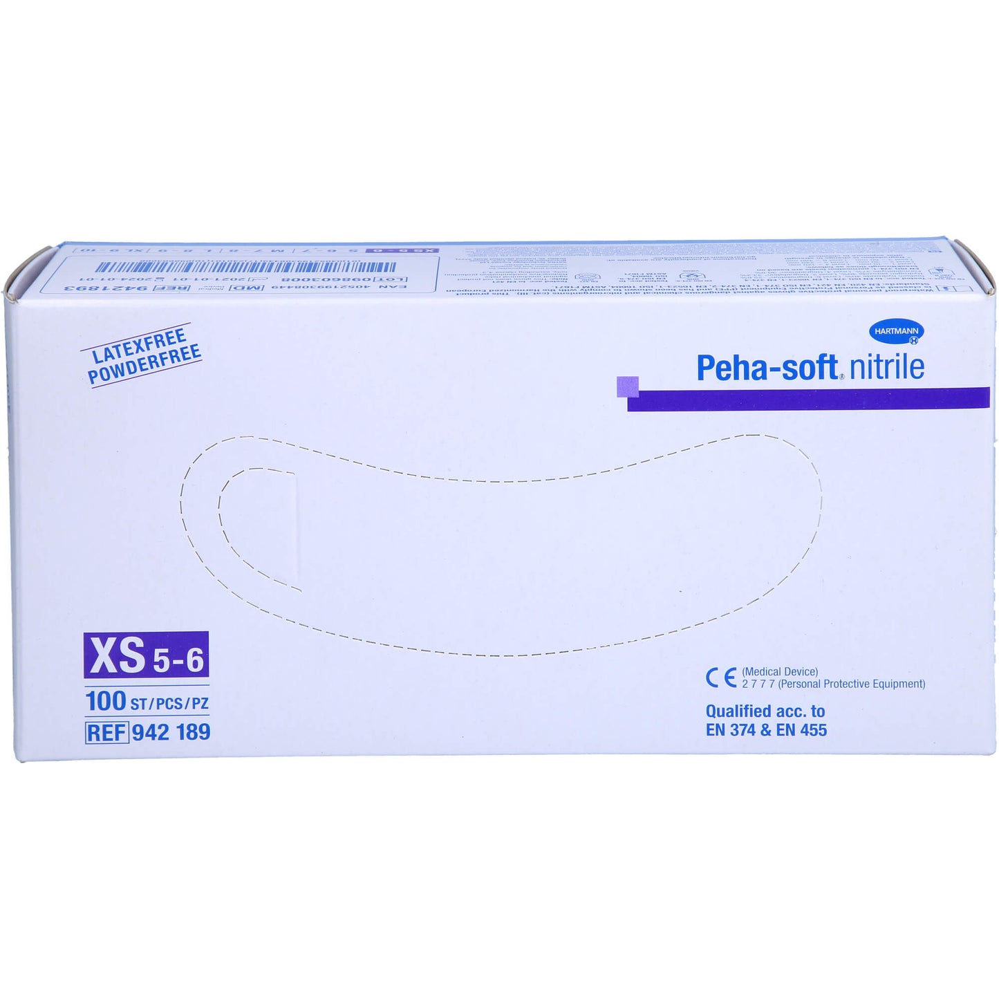 PEHA-SOFT nitrile Unt.Handsch.unste.puderfrei XS 100 St
