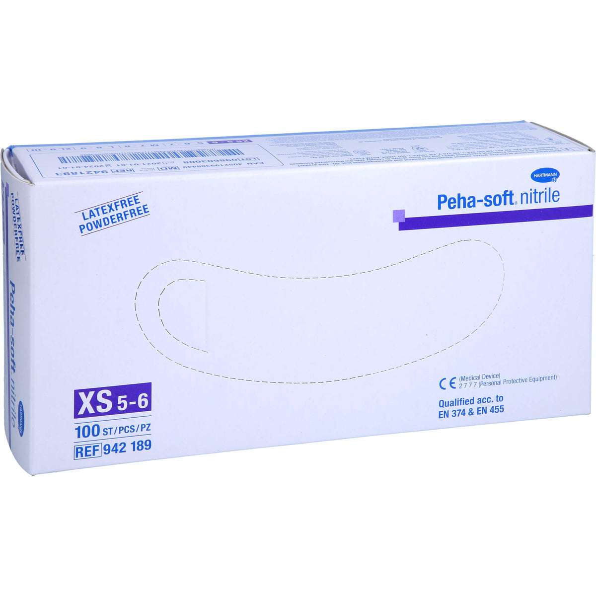 PEHA-SOFT nitrile Unt.Handsch.unste.puderfrei XS 100 St