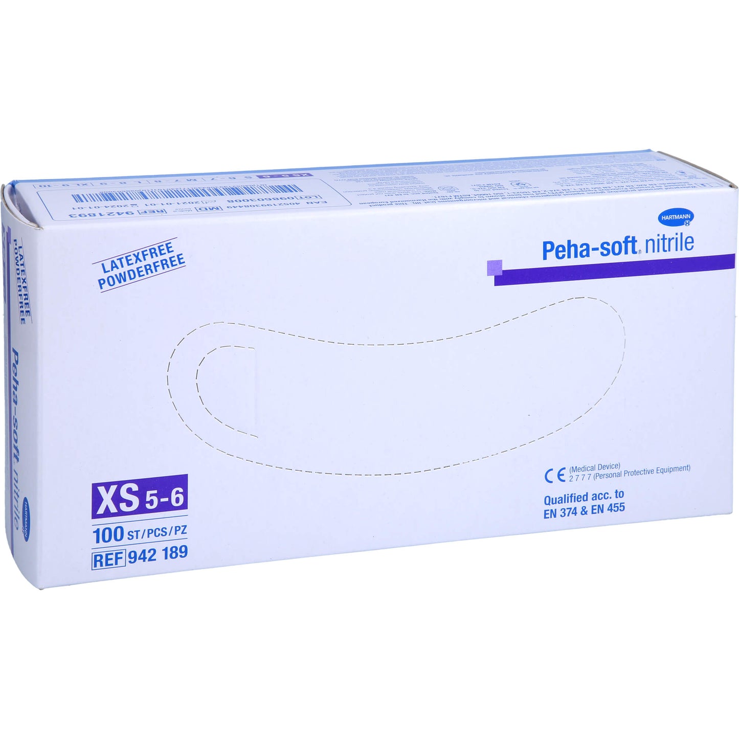 PEHA-SOFT nitrile Unt.Handsch.unste.puderfrei XS 100 St