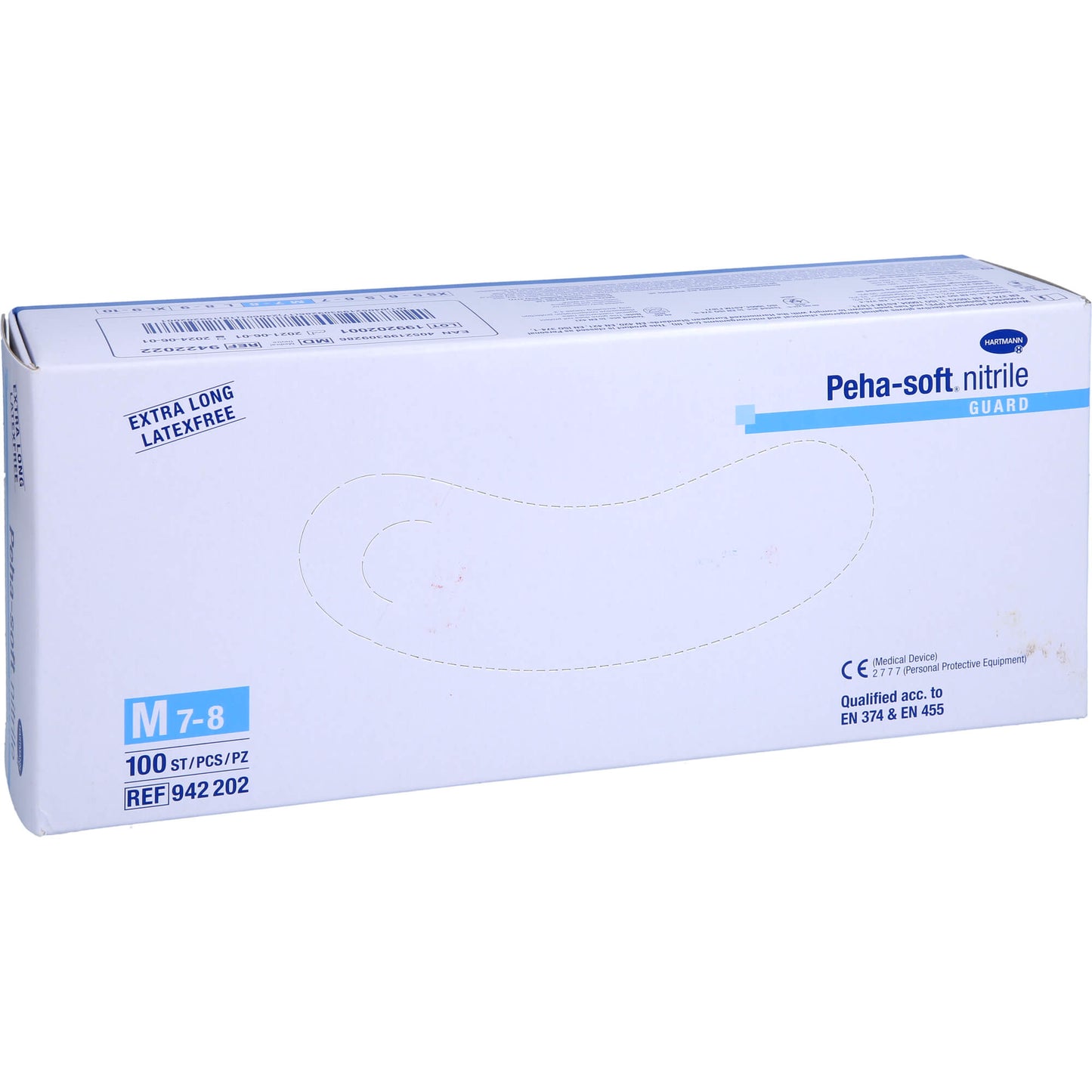 PEHA-SOFT nitrile guard Unt.Hands.unsteril pf M 100 St