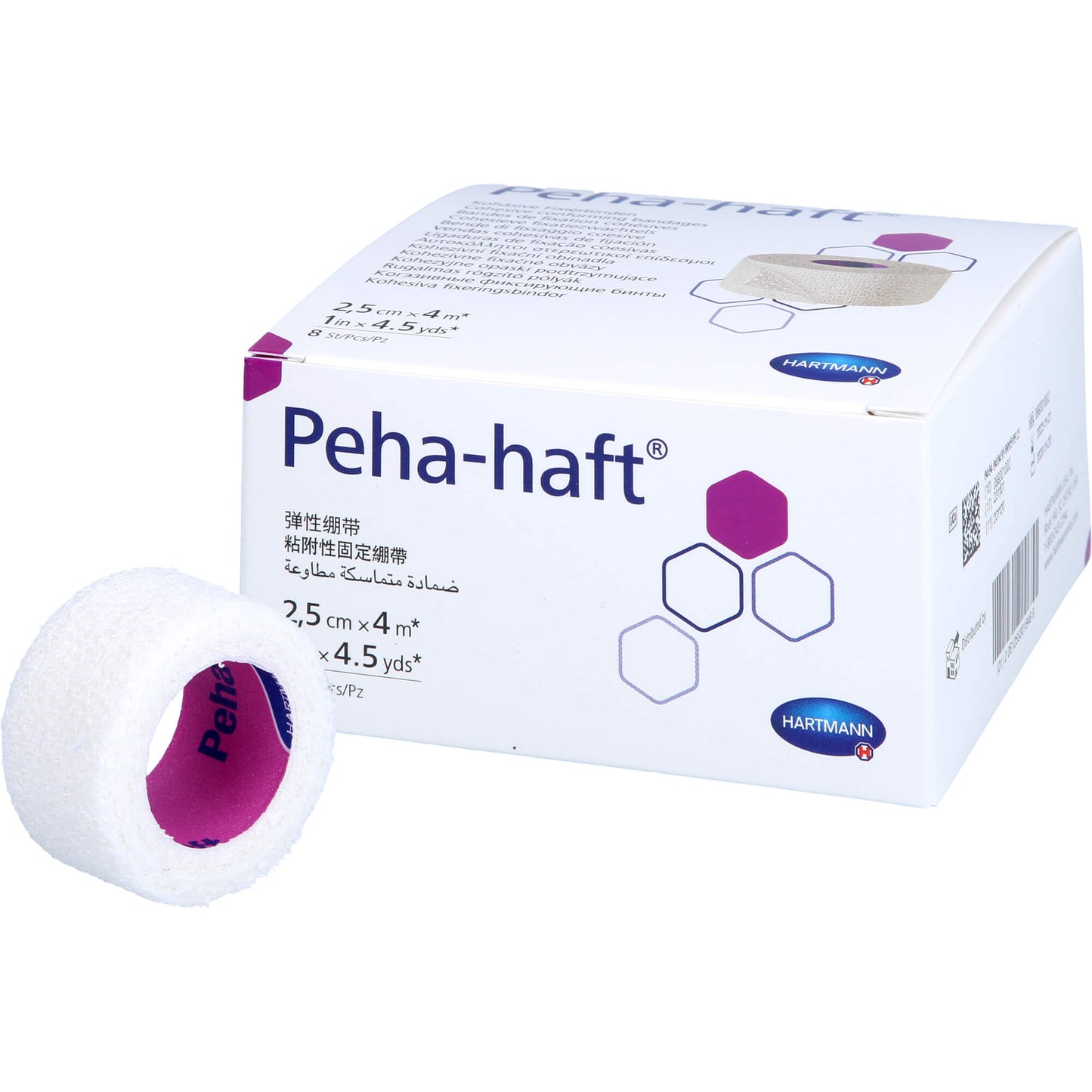 PEHA-HAFT Fixierbinde latexfrei 2,5 cmx4 m 8 St