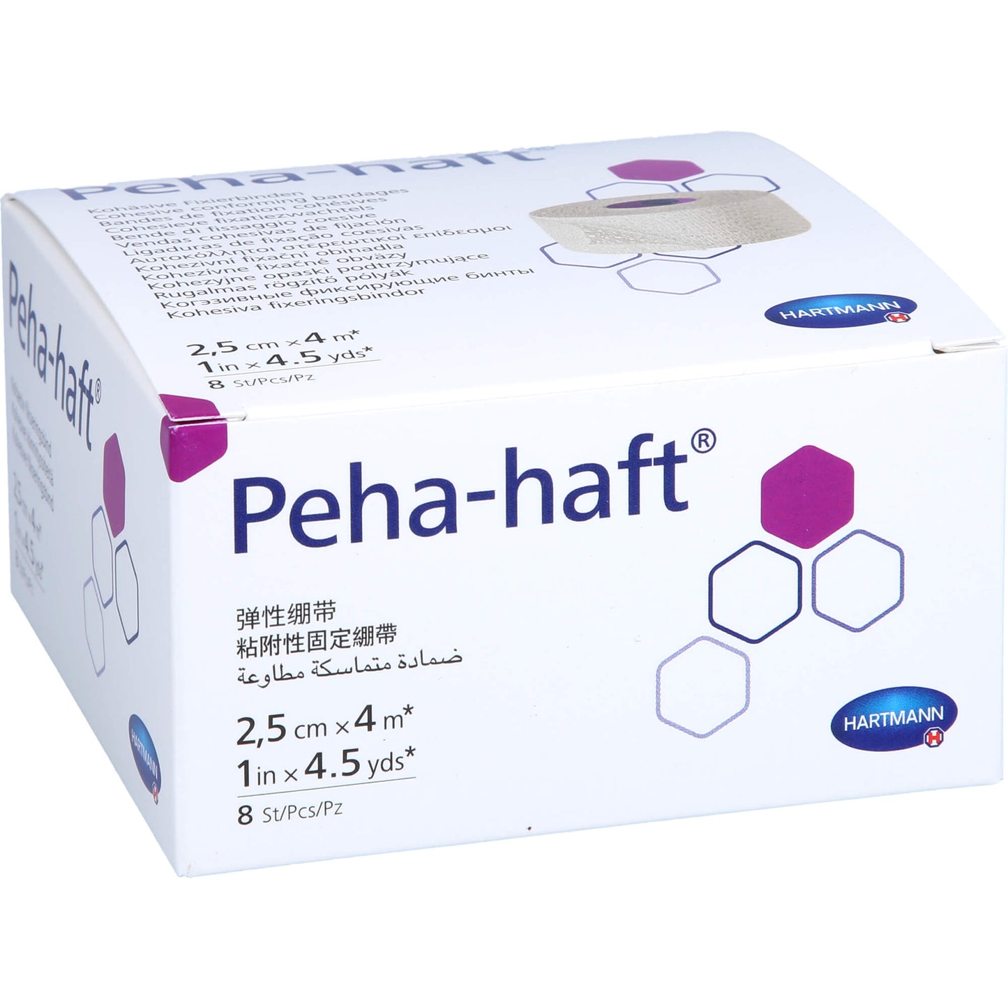 PEHA-HAFT Fixierbinde latexfrei 2,5 cmx4 m 8 St