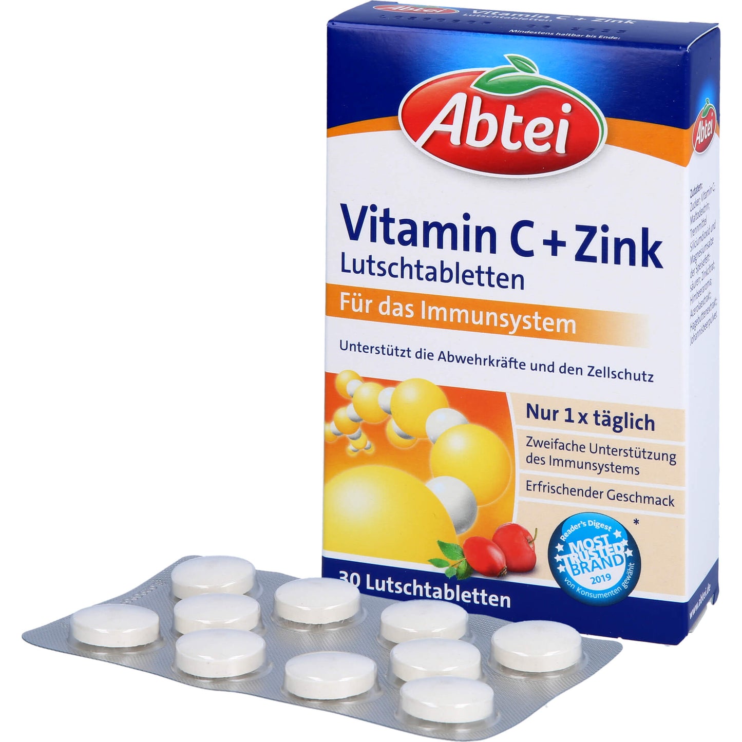 ABTEI Vitamin C plus Zink Lutschtabletten 30 St