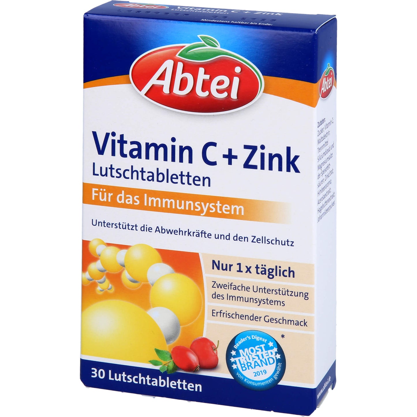 ABTEI Vitamin C plus Zink Lutschtabletten 30 St